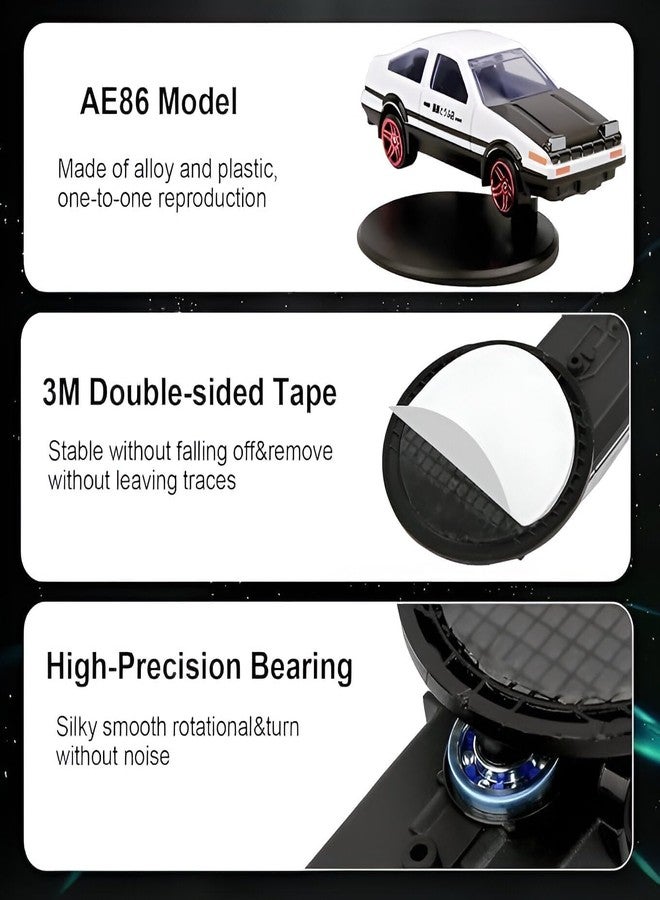 Kyraton Mini Car Model Drifting AE86 Car Model with Self Adhesive Base, 2.95inches Alloy AE86 Car Model Initial D car Dashboard Decor Charm Desk Room Decor Birthday Gift - Image 5